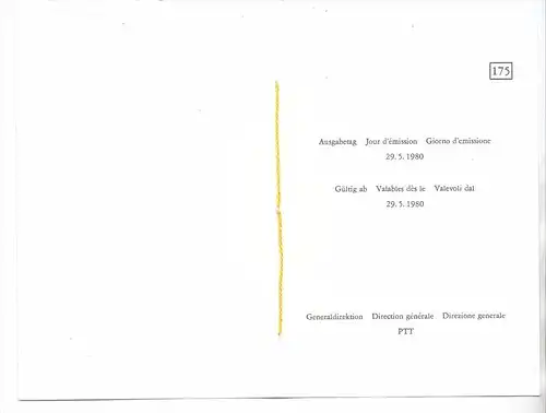 SCHWEIZ - PRO PATRIA 1980, Präsentations Mappe # 175