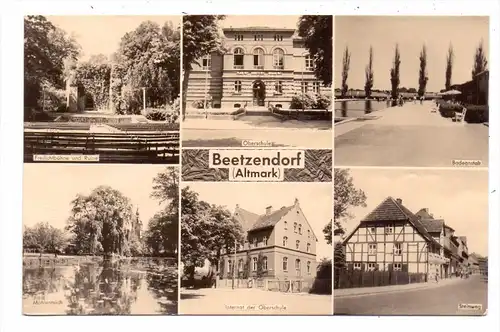 0-3582 BEETZENDORF, Steinweg, Badeanstalt, Internat, Oberschule, Freilichtbühne, Mühlenteich, 1960