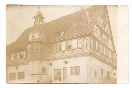 6974 GRÜNSFELD, Rathaus, Photo-AK, ex-Sammlung Kunsthalle Mannheim