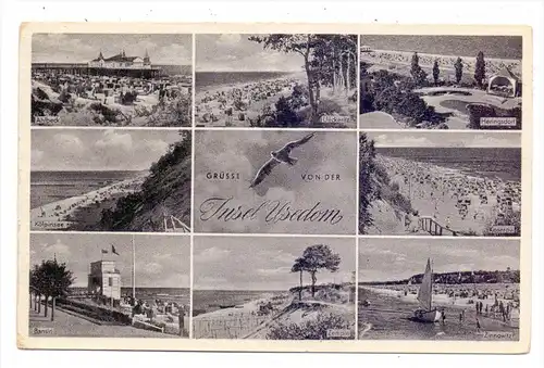 0-22 USEDOM, Insel, Mehrbild-Karte, 1959