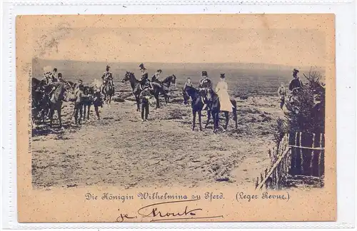 MONARCHIE - NIEDERLANDE, Königin Wilhelmina zu Pferd, 1901, hergestellt bei Bernhoeft-Lux.