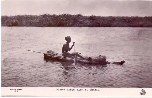 TCHAD / TSCHAD - BAHR EL GHAZAL, native canoe