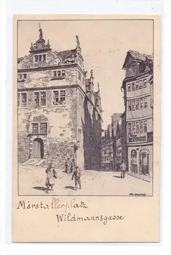 3500 KASSEL, Marställerplatz, Künstler-Karte Otto Ubbelohde