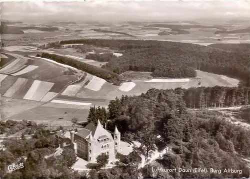 5568 DAUN, Burg Altburg, Luftaufnahme, 1962