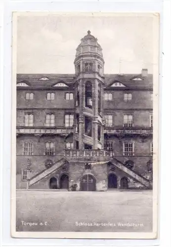 0-7290 TORGAU, Schloß Hartenfels, Wendelturm, kl. Oberflächenmangel, 1930