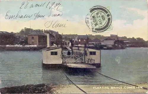 UK - ENGLAND - HAMPSHIRE - ISLE OF WIGHT, Floating Bridge, Cowes, 1907