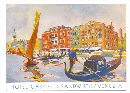 I 30100 VENEZIA / VENEDIG, Hotel Gabrielli-Sandwirth, 1955