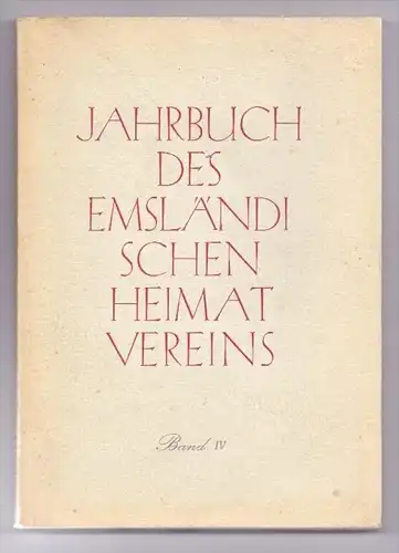 4470 MEPPEN, Jahrbuch des Emsländischen Heimatvereins, Band IV, 1957, 156 Seiten, gute Erhaltung