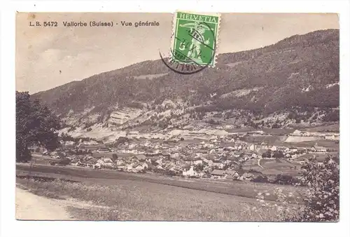 CH 1337 VALLORBE, Vue generale, 1911