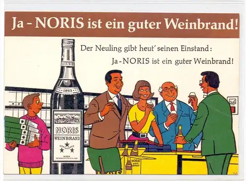 8500 NÜRNBERG, NORIS - Weinbrand, Werbekarte