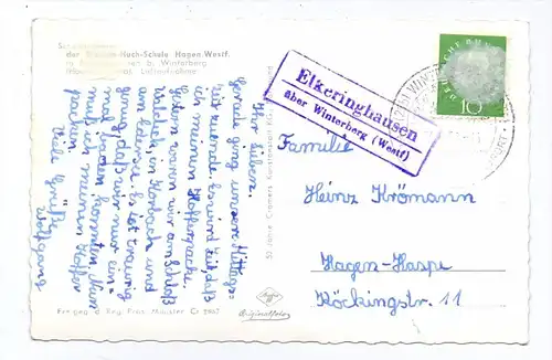 5788 WINTERBERG - ELKERINGHAUSEN, Luftaufnahme, Landpoststempel