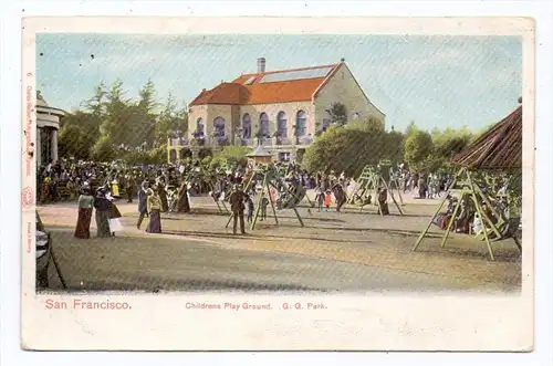 USA - CALIFORNIA - SAN FRANCISCO, G.G. Park, Childrens Play Ground, ca. 1905, undivided back