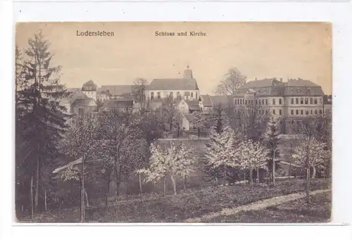 0-4240 QUERFURT - LODERSLEBEN, Schloss & Kirche, 1912