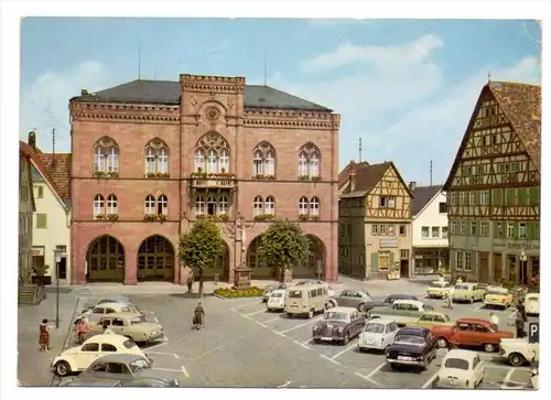 6972 TAUBERBISCHOFSHEIM, Rathaus, Marktplatz, 1965