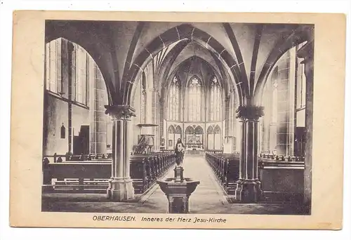 4200 OBERHAUSEN, Herz - Jesu - Kirche, Innenansicht, 1921