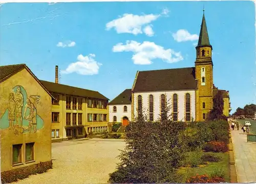 5350 EUSKIRCHEN, Ev. Kirche,  & Paul-Gerhard-Schule, 1965, min. Randmängel