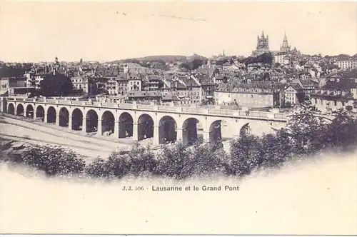 CH 1000 LAUSANNE VD, Le Grand Pont, ca. 1905