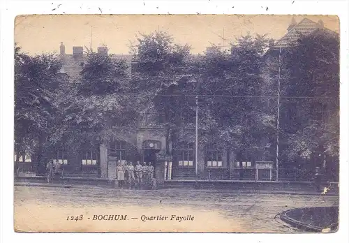 4630 BOCHUM - WIEMELHAUSEN, Ehrenfeld, Quartier Fayolle, franz. Besatzung, 1924