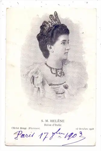 MONARCHIE - ITALIA / ITALIEN, Ihre Majestät Königin Helen, 1903