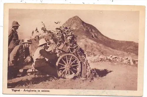 ETHOPIA / ÄTHOPIEN - TIGRAY / TIGRAI, Italienische Artillerie, Abessinienkrieg