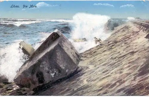 LATVIJA / LETTLAND - LIEPAJA / LIBAU, Mole, 1916, deutsche Feldpost