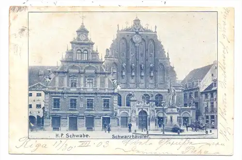 LATVIJA / LETTLAND - RIGA, Schwarzhäupter Haus, 1903