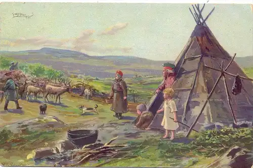 N LAPPELEIR, Künstle-Karte Wilh. Peters, ca. 1900, undivided back
