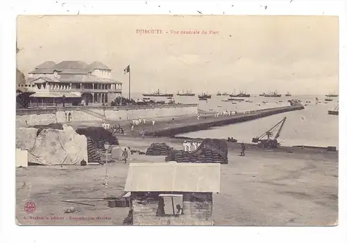 DJIBOUTI - Port, 1908, Paqueboat