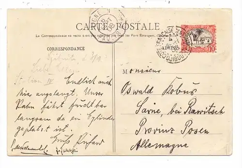 DJIBOUTI - Port, 1908, Paqueboat
