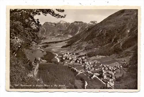 CH 7504 PONTRESINA, Ortsansicht mit Crasta Mora und Piz Kesch, 1935