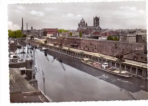 4040 NEUSS, Hafen, 1956, Binnenschiffe