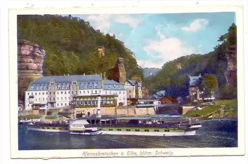 BINNENSCHIFFE - ELBE - "MEISSEN" bei Herrnskretschen
