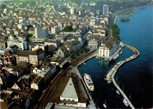 CH 9400 RORSCHACH SG, Flugaufnahme Hafen und Kornhaus