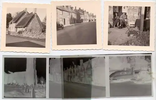 UK - ENGLAND - OXFORDSHIRE - BURFORD, 18 Photos 7 x 7 cm, 50er Jahre incl. Negative