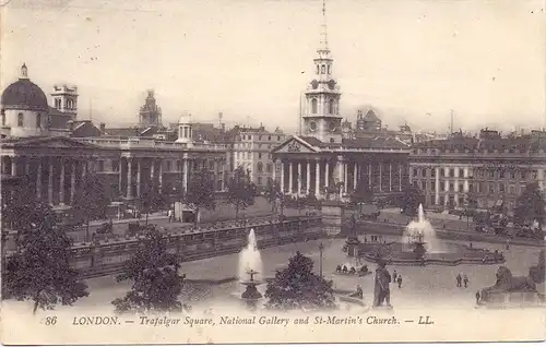 UK - ENGLAND - LONDON, Trafalgar Square, 1911,  LL Louis Levy # 86