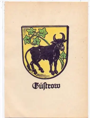 0-2600 GÜSTROW, Stadtwappen, keine AK-Einteilung