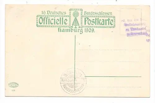 2000 HAMBURG, EREIGNIS, 16. Deutsches Bundesschiessen, 1909, Wurtsglöckchen von C. Böhle