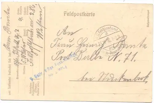 F 80200 PERONNE, 1, Weltkrieg, Marktplatz mit deutschen Soldaten, 1916, deutsche Feldpost