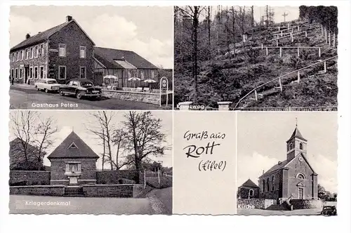 5106 ROETGEN - ROTT, Gasthaus Peters, Kreiegerdenkmal, Kirche, Kreuzweg