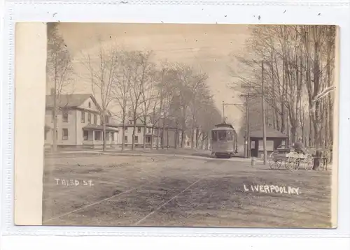 USA - NEW YORK - LIVERPOOL, Third St., 1910, photo.pc., Tram