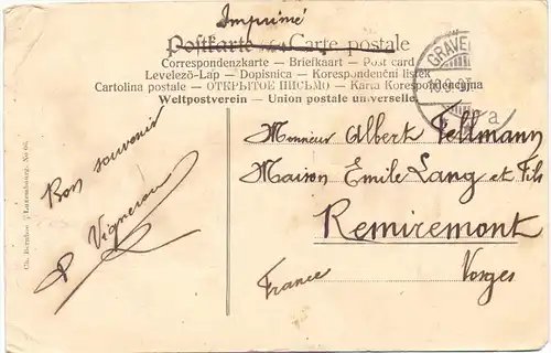F 57130 REZONVILLE, Militär Denkmal, 1907, Bernhoeft-Lux., Eckmangel