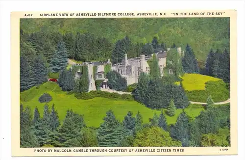 USA - NORTH CAROLINA - ASHEVILLE; Biltmore College, airview