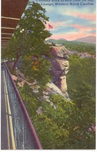 USA - NORTH CAROLINA - CHIMNEY ROCK, from Sky Lounge seen