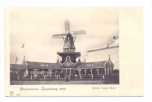 4000 DÜSSELDORF, Ausstellung 1902, Pavillon Erven Lucas Bols, Windmühle / Molen