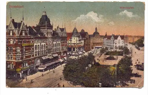 4000 DÜSSELDORF, Wilhelm-Platz, Bahnhof-Hotel, 192.., belg. Militärpost