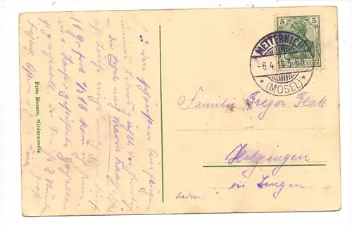 5471 GLEES - MARIA LAACH, Abtei mit See, 1914, Poststempel Metternich