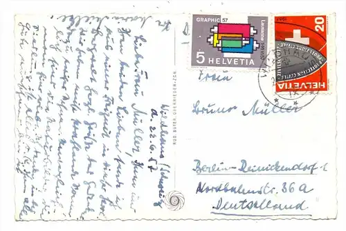 CH 9658 WILDHAUS, Ortsansicht mit Säntis & Schafberg, 1957
