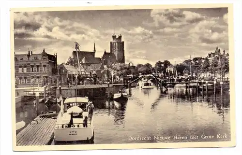NL - ZUID HOLLAND - DORDRECHT, Nieuwe Haven, Grote Kerk, 1952