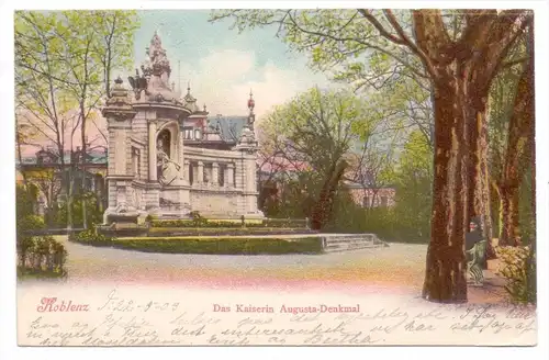 5400 KOBLENZ, Kaiserin Augusta Denkmal, 1903