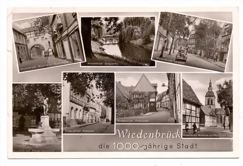 4840 RHEDA - WIEDENBRÜCK, Mehrbild-AK, 1957